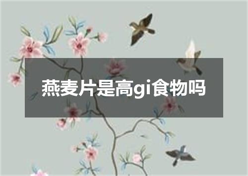 燕麦片是高gi食物吗