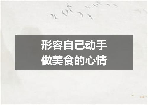 形容自己动手做美食的心情