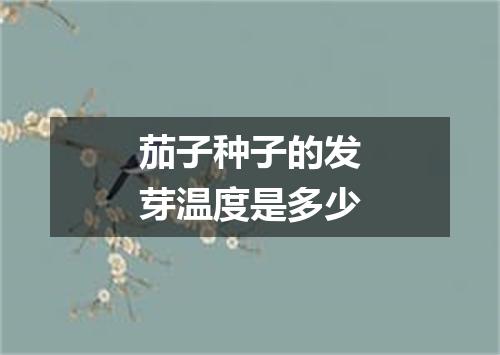 茄子种子的发芽温度是多少