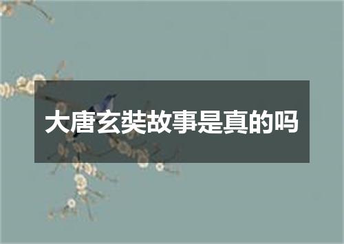 大唐玄奘故事是真的吗