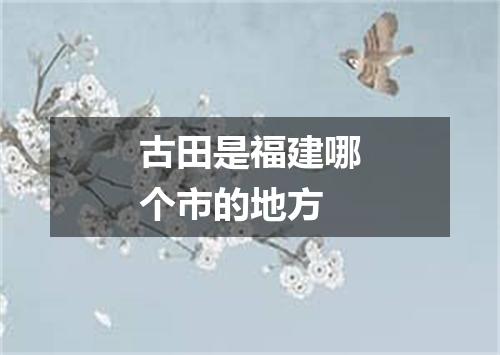古田是福建哪个市的地方