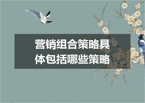 营销组合策略具体包括哪些策略