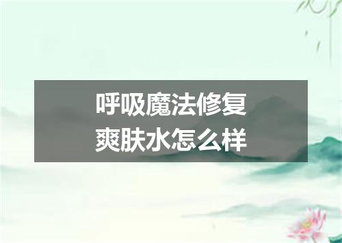 呼吸魔法修复爽肤水怎么样