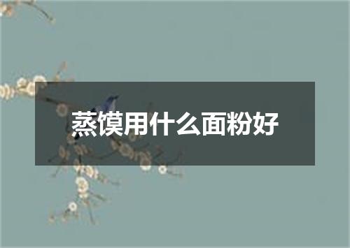 蒸馍用什么面粉好
