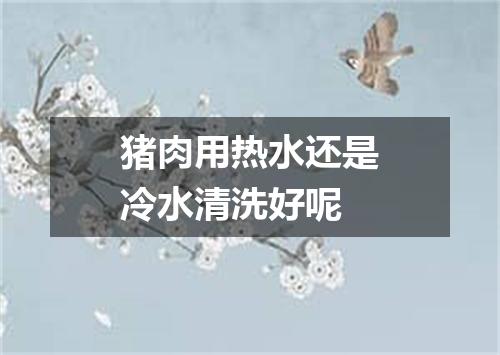 猪肉用热水还是冷水清洗好呢