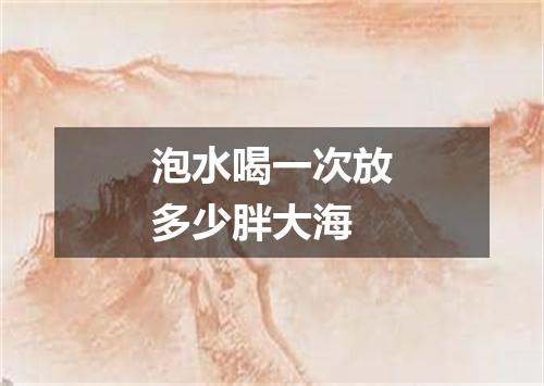 泡水喝一次放多少胖大海