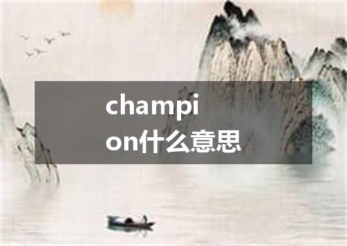 champion什么意思