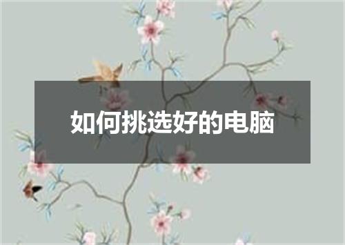 如何挑选好的电脑
