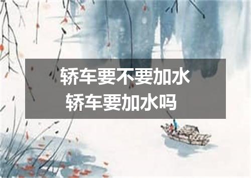 轿车要不要加水 轿车要加水吗