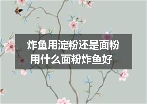 炸鱼用淀粉还是面粉 用什么面粉炸鱼好