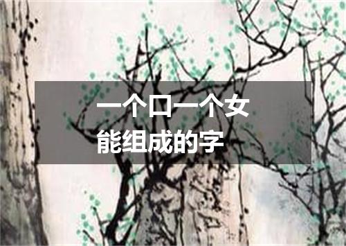 一个口一个女能组成的字