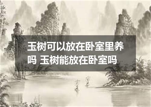 玉树可以放在卧室里养吗 玉树能放在卧室吗