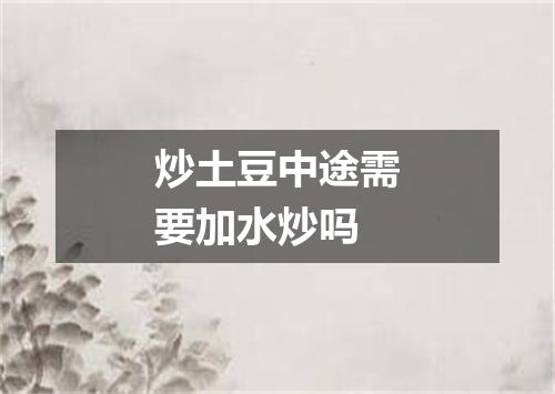 炒土豆中途需要加水炒吗