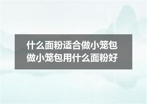 什么面粉适合做小笼包 做小笼包用什么面粉好