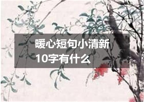 暖心短句小清新10字有什么