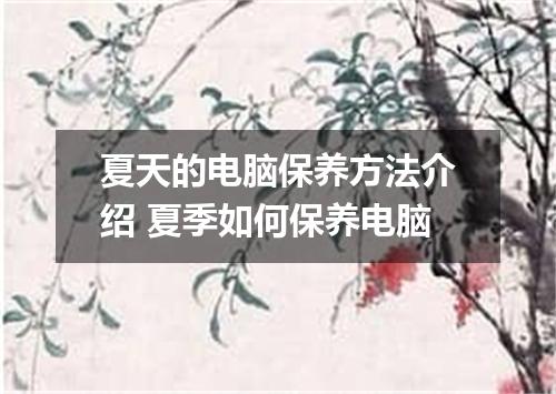 夏天的电脑保养方法介绍 夏季如何保养电脑