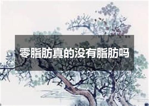 零脂肪真的没有脂肪吗