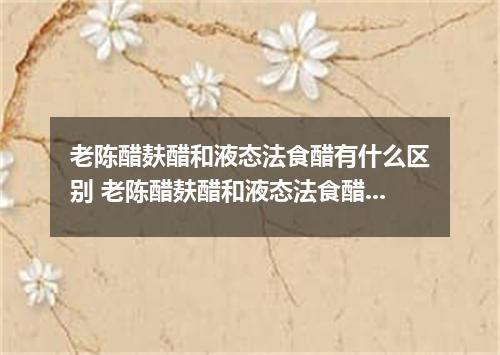 老陈醋麸醋和液态法食醋有什么区别 老陈醋麸醋和液态法食醋的区别