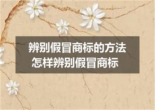 辨别假冒商标的方法 怎样辨别假冒商标