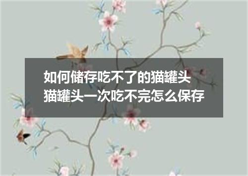 如何储存吃不了的猫罐头 猫罐头一次吃不完怎么保存