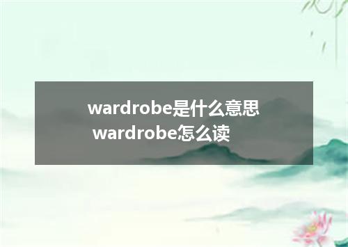 wardrobe是什么意思 wardrobe怎么读