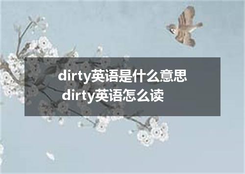 dirty英语是什么意思 dirty英语怎么读