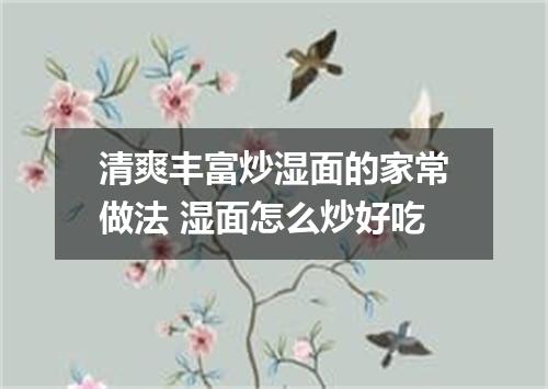 清爽丰富炒湿面的家常做法 湿面怎么炒好吃