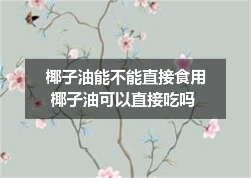 椰子油能不能直接食用 椰子油可以直接吃吗