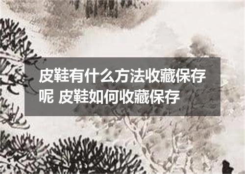 皮鞋有什么方法收藏保存呢 皮鞋如何收藏保存