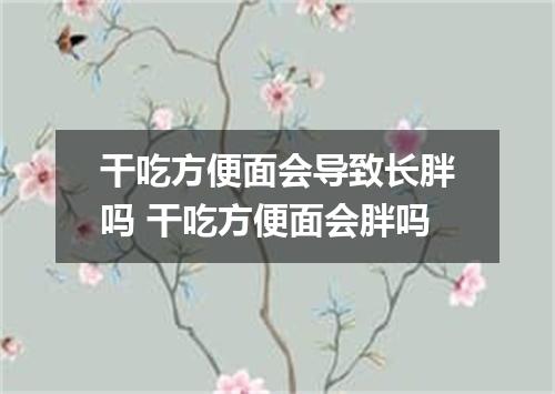 干吃方便面会导致长胖吗 干吃方便面会胖吗