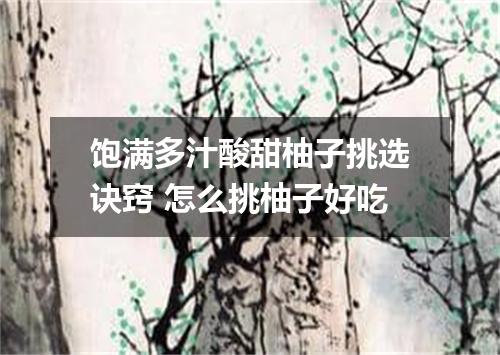 饱满多汁酸甜柚子挑选诀窍 怎么挑柚子好吃