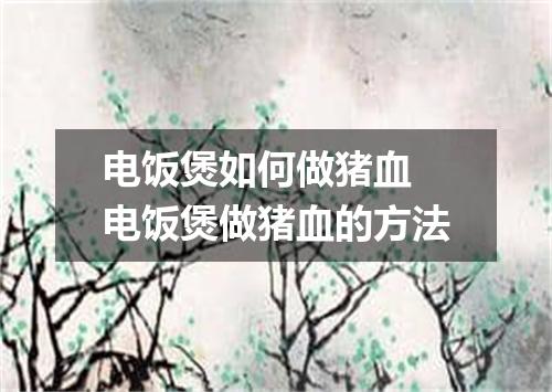 电饭煲如何做猪血 电饭煲做猪血的方法