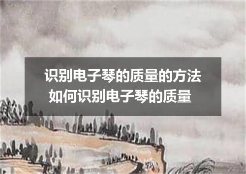 识别电子琴的质量的方法 如何识别电子琴的质量