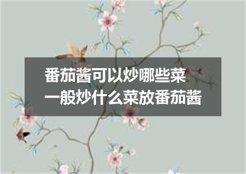 番茄酱可以炒哪些菜 一般炒什么菜放番茄酱