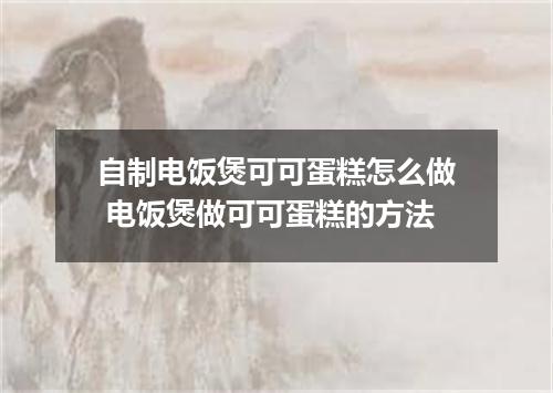 自制电饭煲可可蛋糕怎么做 电饭煲做可可蛋糕的方法
