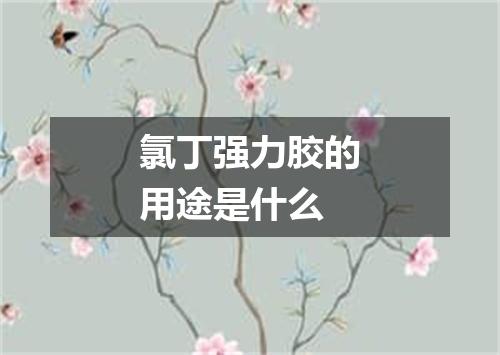 氯丁强力胶的用途是什么