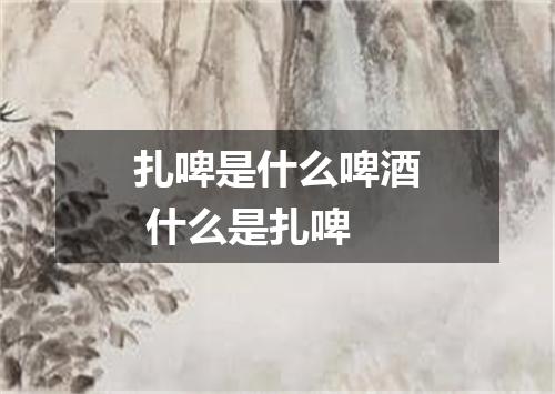 扎啤是什么啤酒 什么是扎啤