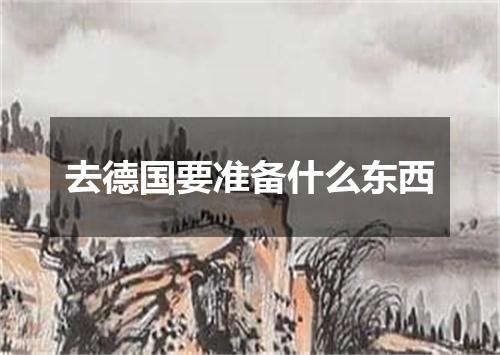 去德国要准备什么东西