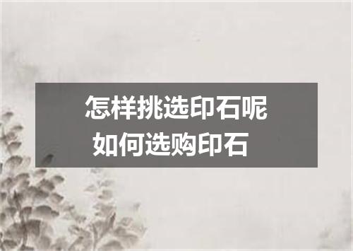 怎样挑选印石呢 如何选购印石