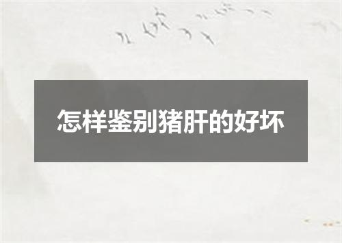 怎样鉴别猪肝的好坏