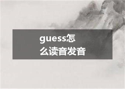 guess怎么读音发音