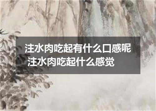 注水肉吃起有什么口感呢 注水肉吃起什么感觉