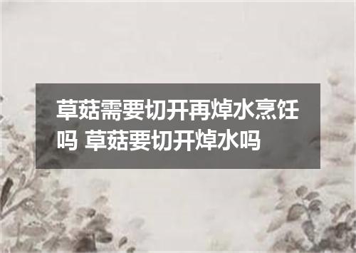 草菇需要切开再焯水烹饪吗 草菇要切开焯水吗