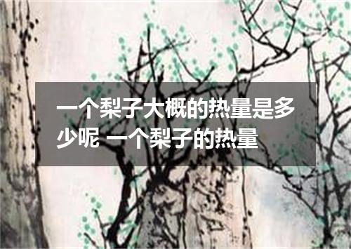 一个梨子大概的热量是多少呢 一个梨子的热量