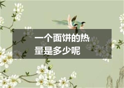 一个面饼的热量是多少呢