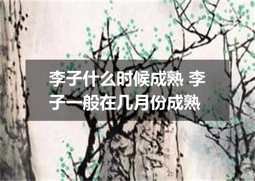 李子什么时候成熟 李子一般在几月份成熟