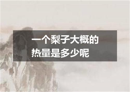 一个梨子大概的热量是多少呢