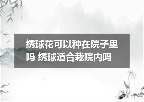 绣球花可以种在院子里吗 绣球适合栽院内吗