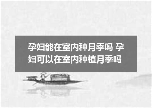孕妇能在室内种月季吗 孕妇可以在室内种植月季吗