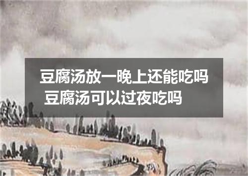 豆腐汤放一晚上还能吃吗 豆腐汤可以过夜吃吗